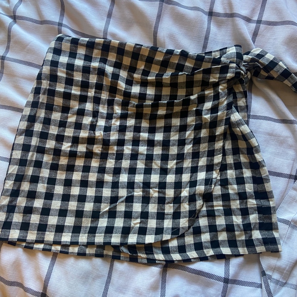 The Lady & the Sailor, Gingham Pattern Wrap Skirt, Size 2
